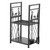 2-Tier indoor Firewood Rack with Tools, 400 lbs, Black