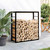 APXESS Firewood Rack, Outdoor Log Storage Holder, Steel Fireplace Wood