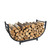 Firewood Rack Indoor, 30" Metal Log Holder For Fireplace Storage
