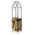 Stylish Metal Firewood Rack - Tall Log Holder with Handle for Indoor/Outdoor Use, Durable Firewood Storage Solution, Functional Firewood Caddy for Home & Patio