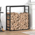 HGFDSAWE Firewood Rack 31.5x11x33.9in Log Holder Outdoor Steel Indoor