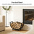 Yobadam Firewood Rack Heavy Duty Iron Log Holder for Fireplace
