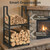 ULK Firewood Rack Outdoor Indoor, 2-Tier Metal Log Holder, Firewood Storage