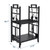 PODSJD 2-Tier Firewood Rack with Animal Pattern, Tool Hooks, 29.92" Black