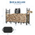 SLEKVERSA 3FT Steel Firewood Rack with Log Carrier Bag & Hook