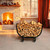 XINMAIZI Firewood Rack Indoor and Outdoor with Swivel Caster