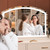 Hasipu 40" x30” Arch Vanity Mirror with LED Lights - Makeup Mirror with 10X Magnification, USB Charging Port & 3 Dimmable Color Modes