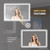 LOAAO 60"X40" LED Bathroom Mirror Black Framed