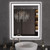 LOAAO 30"X36" LED Bathroom Mirror Black Framed