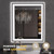 LOAAO 30"X36" LED Bathroom Mirror Black Framed