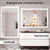 Amorho Bathroom Mirror for Wall 48x40 Inch, White Metal Framed