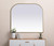 ARS Concepts Illuminate 42" W x 38" H Arch Wall Mirror, Bathroom Vanity Mirror, Brass