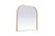 ARS Concepts Illuminate 42" W x 38" H Arch Wall Mirror, Bathroom Vanity Mirror, Brass