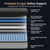Queen Size 12 Inch Hybrid Mattress in a Box. Medium Firm Black and Gray Fabric Cover with Pocket Spring and Memory Foam Breathable Supportive Cool Sleep for Back Side Stomach Sleepers