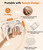 Wireless Neck Massager with Heat, Rechargeable Shiatsu Neck and Shoulder Massager for Pain Relief Deep Tissue, 4D Kneading Portable Back Massage with Simulated Human Hand Fingers for Muscle Relax Gift