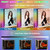 VANITII Large Vanity Mirror with 20 Bulbs Lights 40"x32" RGB Backlit Hollywood Makeup Mirror with Dimmable 3 Lighting Modes Lighted Desktop Wall-Mount Mirror with Smart Touch