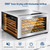 OSTBA Food Dehydrator with 6 Trays, 520W Dryer, 95–165°F Temp, 48H Timer