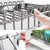 Stainless Steel Dish Drying Rack with Drain Board & Utensil Holder