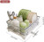 304 Stainless Steel Dish Drying Rack with 360° Rotating Drain Tray