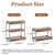 Wooden Dish Drying Rack Kitchen Counter Space-Saving 2/3 Tier