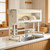 Over Sink Dish Drying Rack, 21.65" Enclosed Cabinet, Black