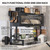 LCNDKF Over Sink Dish Drying Rack, 21.65" Enclosed Cabinet, Black