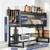 LCNDKF Over Sink Dish Drying Rack, 21.65" Enclosed Cabinet, Black