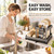 Dish Drying Rack for Kitchen Counter, 2 Tier Foldable Kitchen Dish Rack