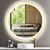 THEKLA 30 inch Gold Bathroom Round LED Mirror with Gold Frame Round Lighted Vanity Mirror for Bathroom Wall 3 Color Dimmable Anti-Fog Smart Frontlit 30" Golden Framed Rounds Circle Light up Mirrors