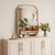 Sangni 39"x29" Gold Scalloped Mirror for Bathroom, Rust-Proof Metal Frame