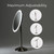 Ilios Lighting 1x Magnification Cordless Rechargeable LED Makeup Mirror — Magnetic Detachable, 2X Brighter Dimmable Light, 360° Tilt, Handheld or Tabletop, Perfect for Vanity & Travel