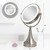 Zadro Lighted Makeup Mirror 10X Magnification LED 11" Dia Makeup Mirror with Lights and Magnification C Battery Operated