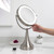 Zadro Lighted Makeup Mirror 10X Magnification LED 11" Dia Makeup Mirror with Lights and Magnification C Battery Operated