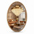 CAVINHOME 24"x36" Oval Bathroom Mirror, Hammered Antique Gold Metal Frame