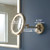 JERDON Hardwired Wall-Mount Makeup Mirror - 5X/1X - Nickel - HL1016NLD