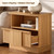 4ever2buy 23" Nightstand Set of 2, Natural Oak Night Stand with Drawer