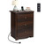 WLIVE Tall Nightstand with Charging Station, Wood Night Stand with 3 Drawers Storage, Bedside Table End Side Tables with 2 USB Ports and Outlets for Bedroom, Closet, Espresso