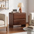 19.7” Nightstand with 2 Large Drawers, Side Table with Storage, Walnut