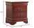 Glory Furniture Louis Phillipe 2 Drawer Nightstand in Cherry