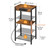 HOOBRO Tall End Tables with Charging Station, Set of 2, 30 Inch Tall Nightstands, 3-Tier Side Tables with Adjustable Storage Shelves, for Living Room, Bedroom, Hallway, Rustic Brown BF09UDHP201G1