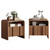 AMERLIFE Fluted Nightstands Set 2 with Storage Drawers & Open Shelf, Walnut