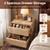 19.7” Nightstand with 2 Large Drawers, Side Table with Storage, Natural