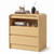 Garvee Curved Nightstand, Bedside Table with Drawers and Open Shelf