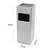35L Stainless Steel Pedal Trash Can - Removable Waste Bin for Indoor/Outdoor Use, Sleek Silver Design, 24x24x60 cm - Perfect Kitchen & Garden Solution (1 PC)