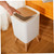 10L Airtight Bathroom Trash Can with Press Top Lid, Square Plastic Waste Bin, Removable Elevated Legs, Ideal for Kitchen, Bedroom, Office & Storage Solutions