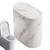 Marble Wood Pattern Trash Can with Lid – Small Narrow Wastebasket for Kitchen, Living Room, Office & Desktop – Stylish Garbage Bin for Home Use