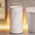 Marble Wood Pattern Trash Can with Lid – Small Narrow Wastebasket for Kitchen, Living Room, Office & Desktop – Stylish Garbage Bin for Home Use