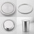 JTWWDM Built-in Round Stainless Steel Trash Can with Swivel Lid