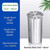 JTWWDM Built-in Round Stainless Steel Trash Can with Swivel Lid