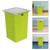 Stainless Steel Trash Can Embedded with Swing Lid for Kitchen Counters